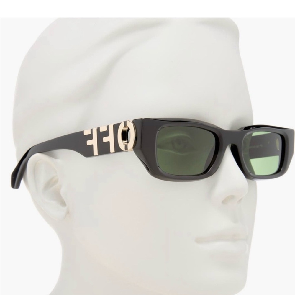 Off-White 49mm Fillmore Rectangle Sunglasses Blac… - image 3